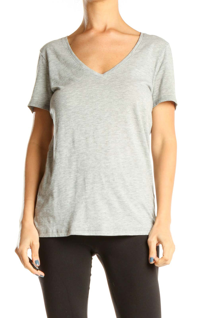 Gray Casual T-Shirt