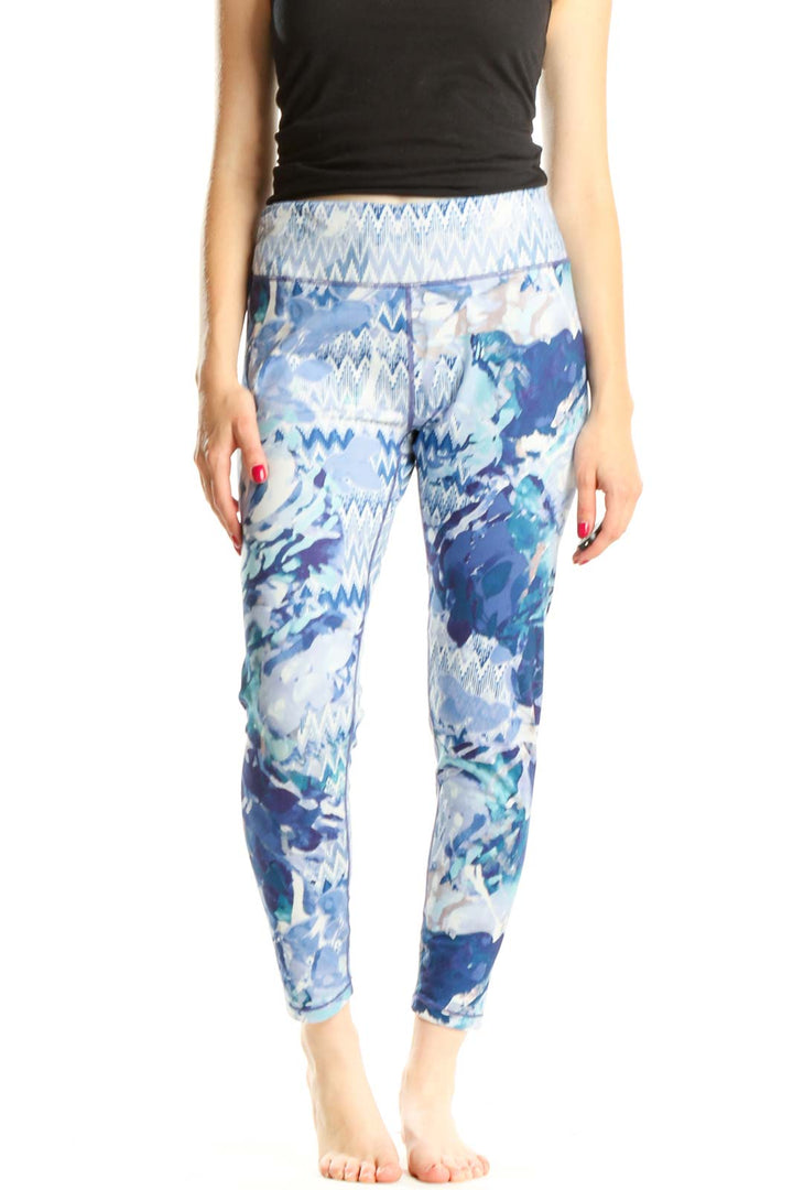 Blue Tie And Dye Activewear Leggings