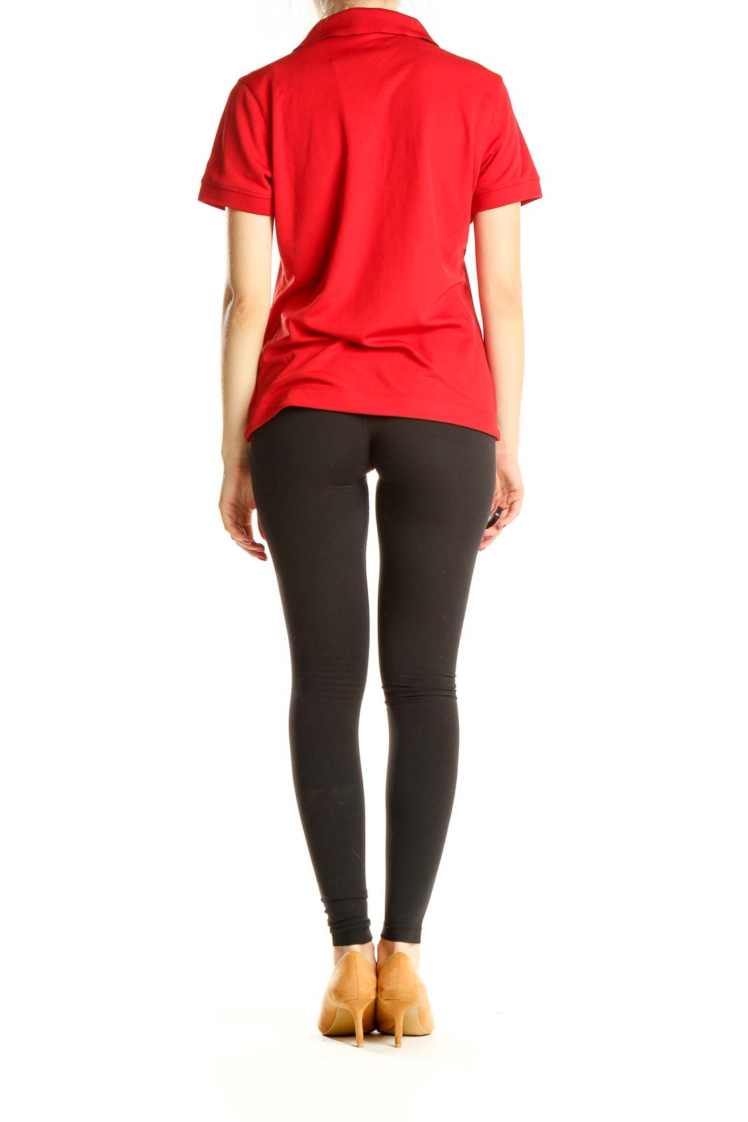 Red Activewear Polo Shirt