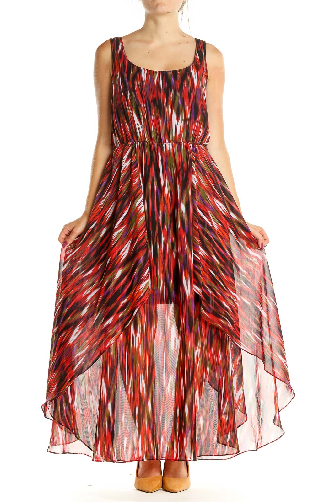 Multicolor Printed Fit & Flare Dress