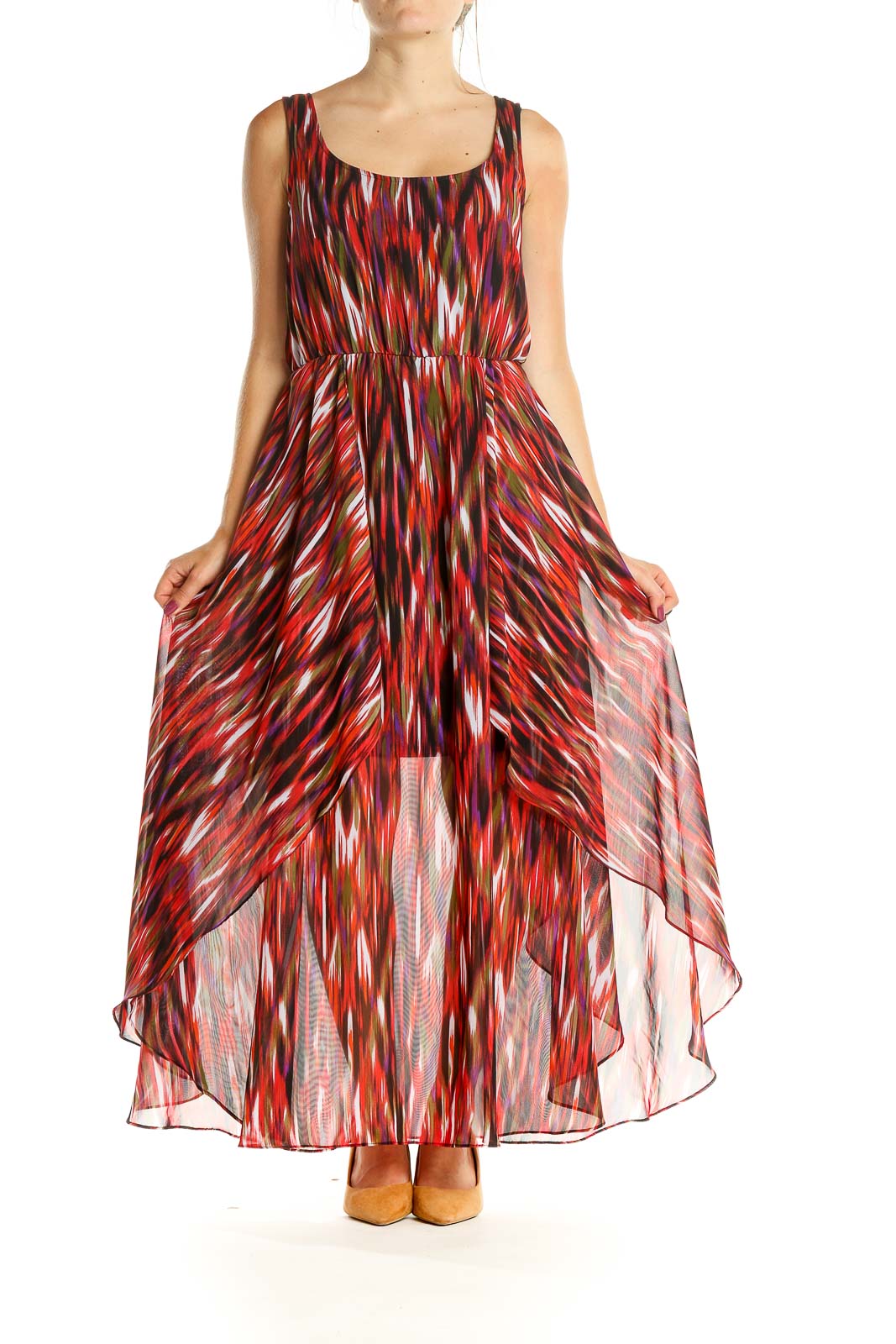Multicolor Printed Fit & Flare Dress