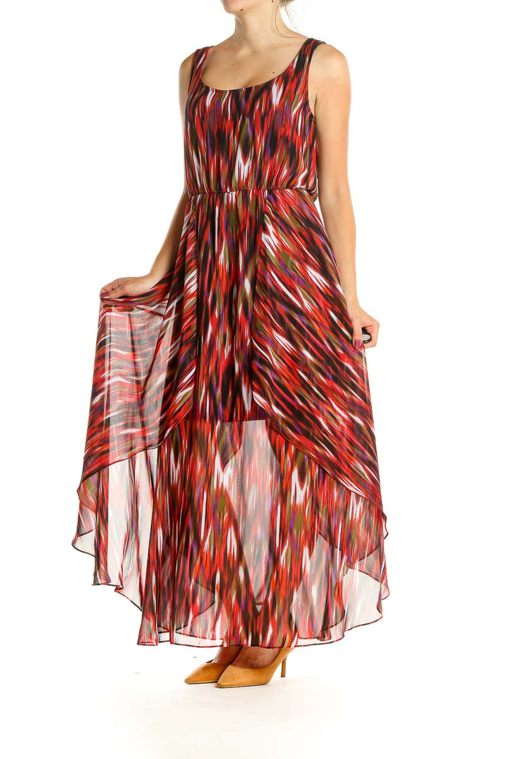 Multicolor Printed Fit & Flare Dress