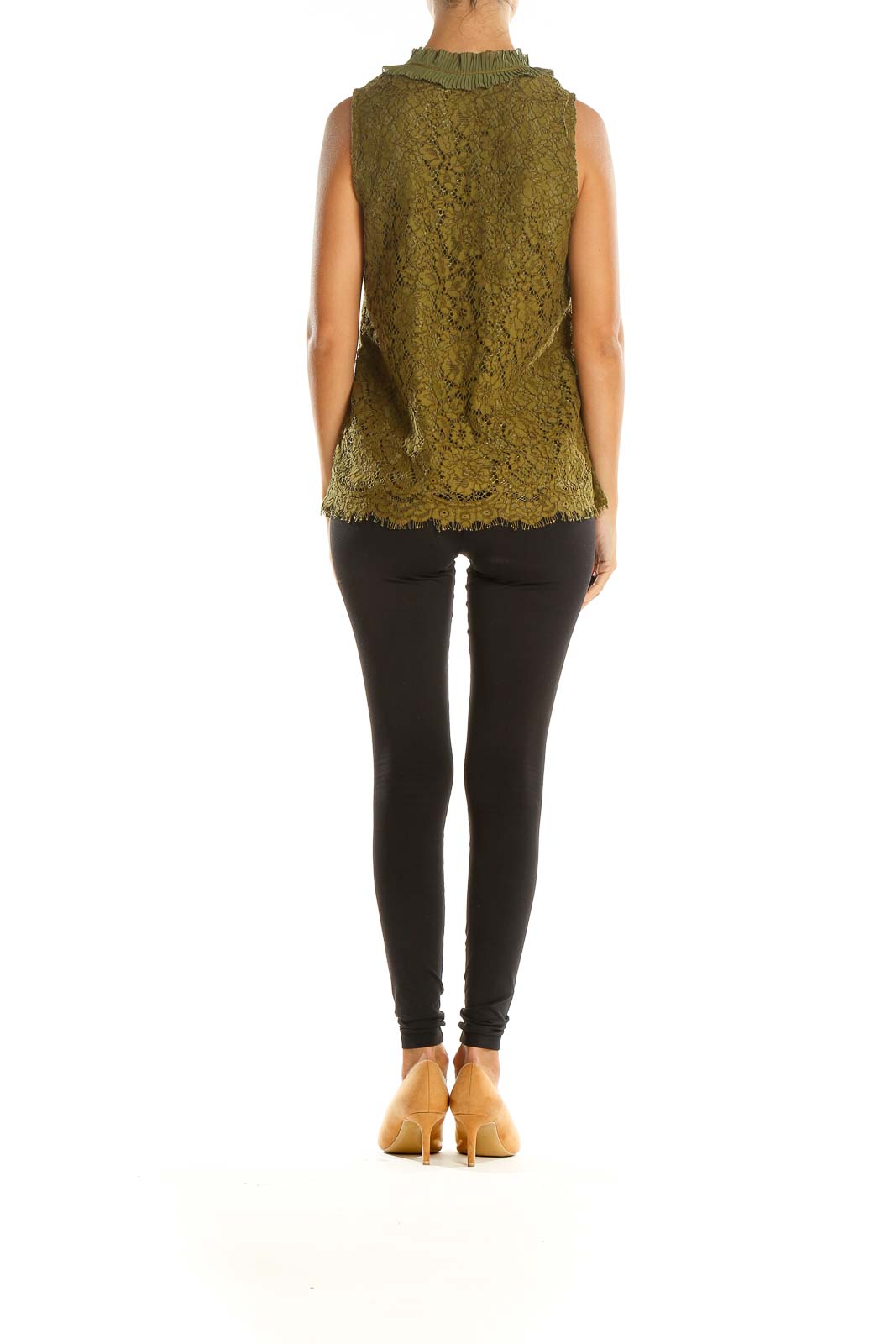 Green Lace Retro Top