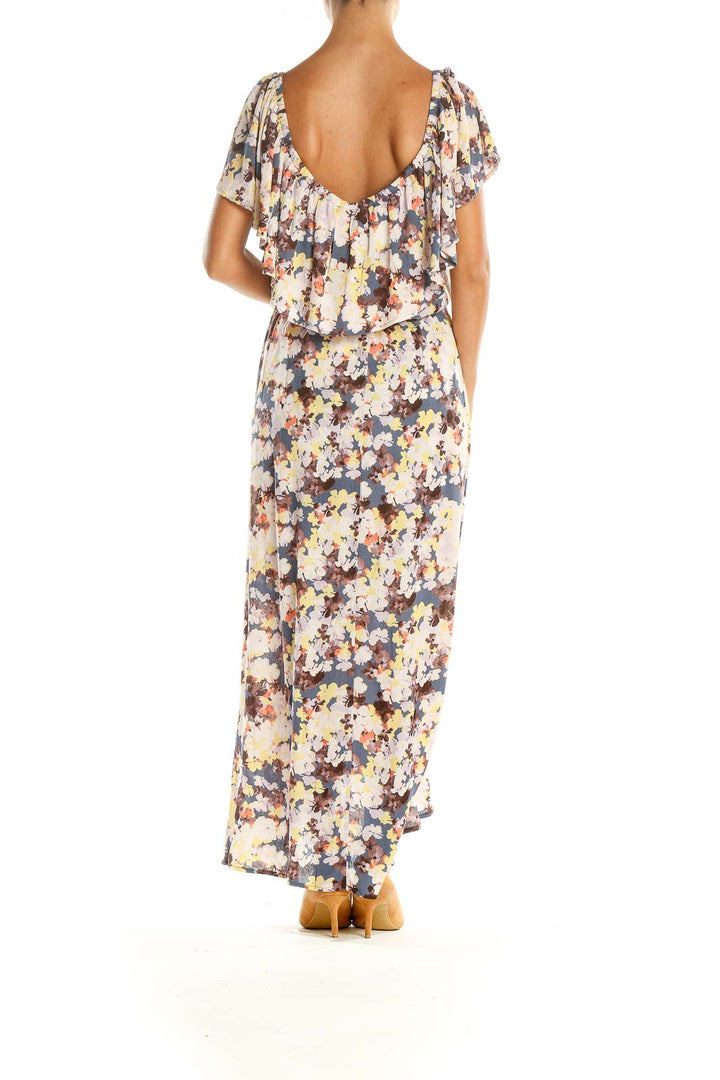Multicolor Printed Day High-Low Dress