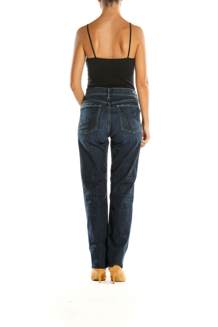 Blue Straight Leg Jeans