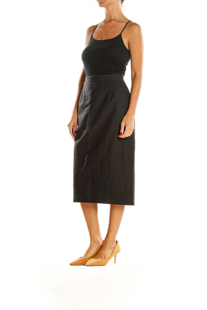 Gray Classic Pencil Skirt