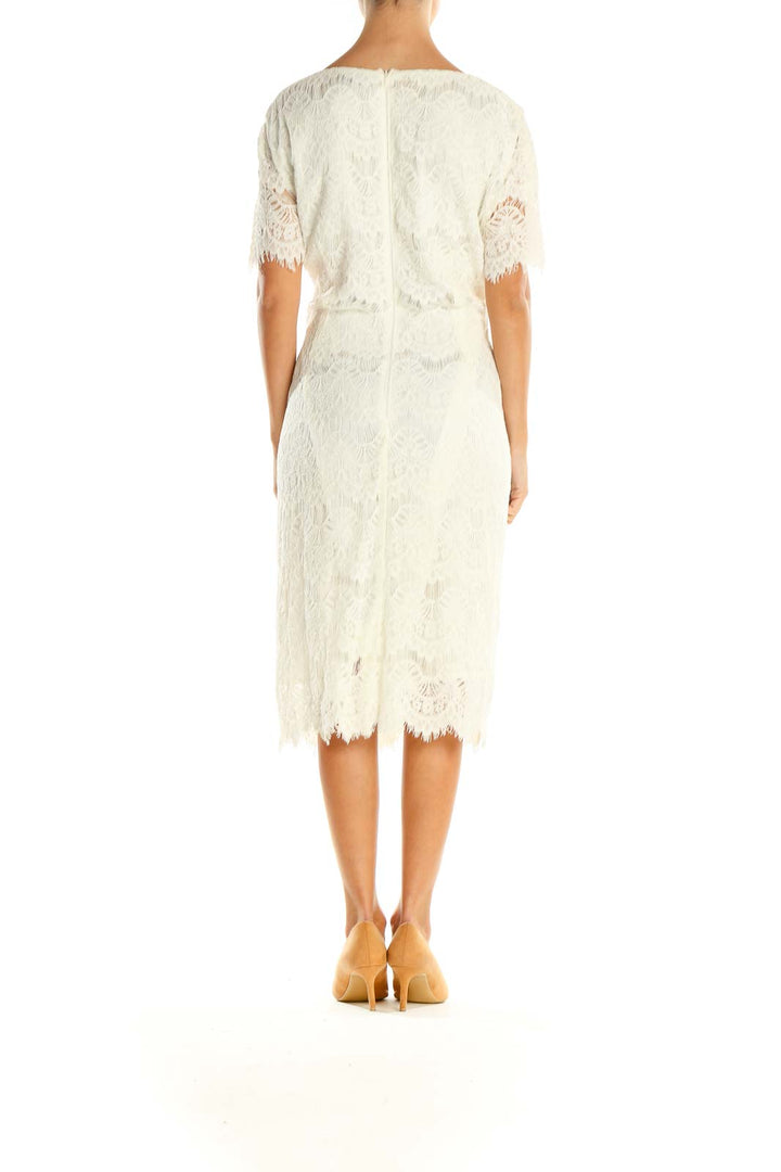 White Lace Sheath Dress