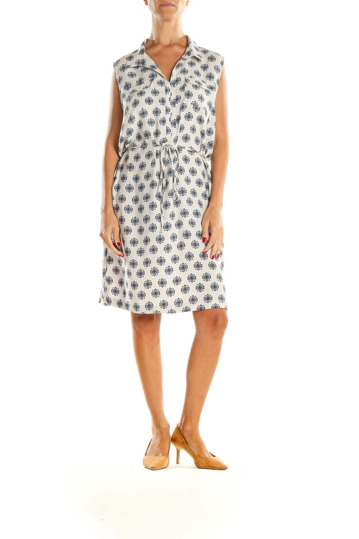 White Printed Day Dress