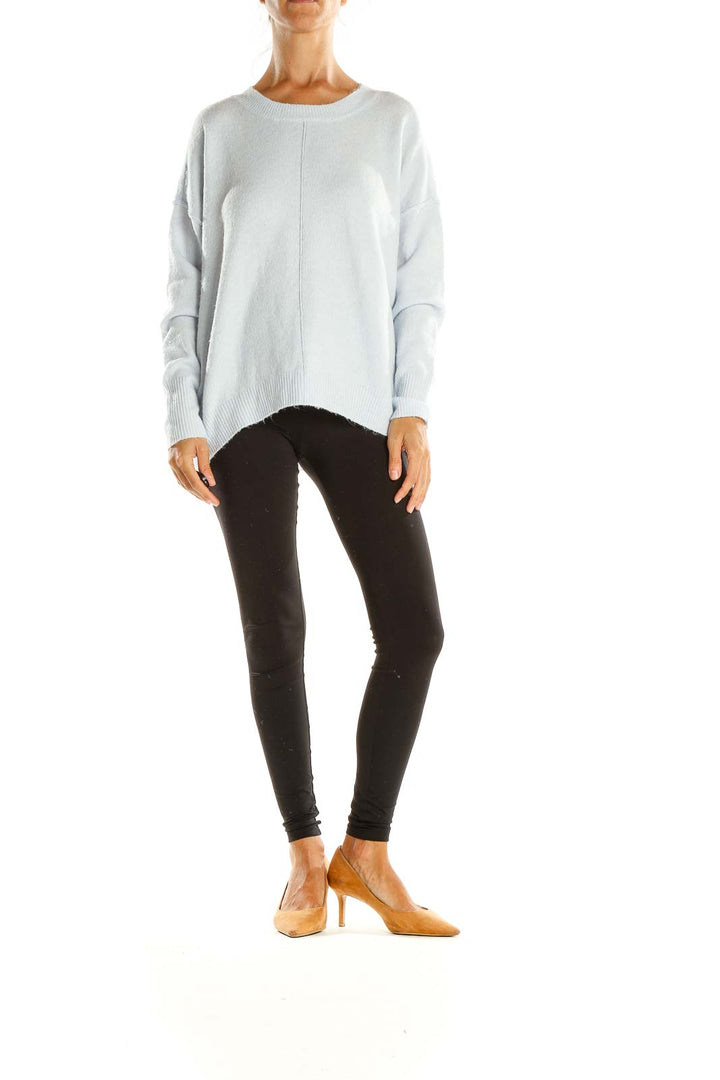 Blue Casual Sweater