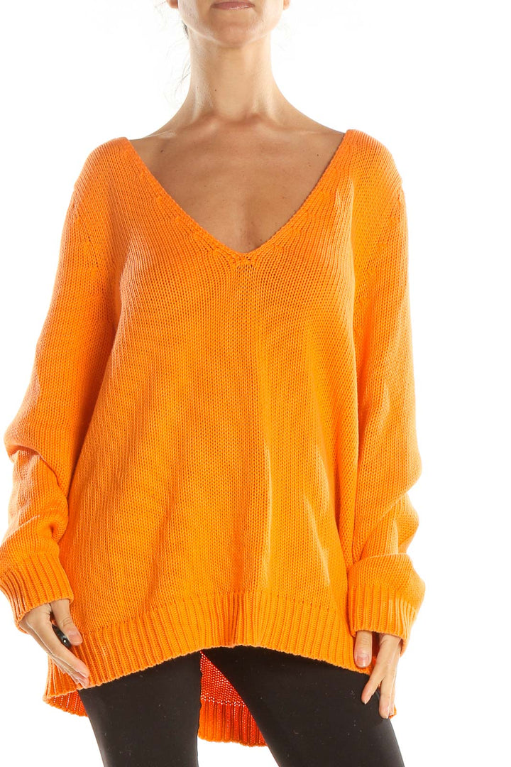 Orange All Day Wear Sweater