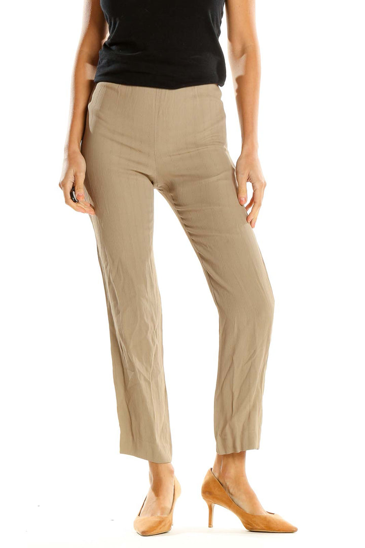 Beige Casual Trousers