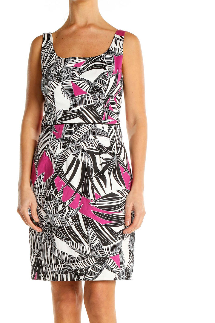 Multicolor Tropical Print Sheath Dress