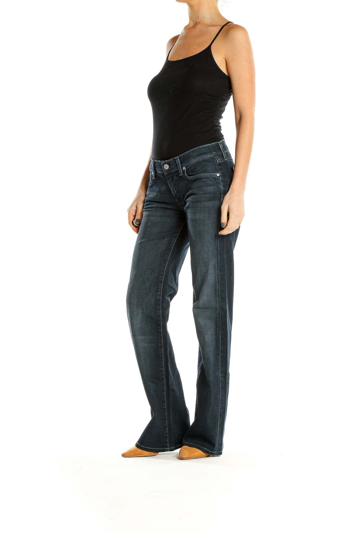 Blue Low Rise Gray Rinse Bootcut Jeans