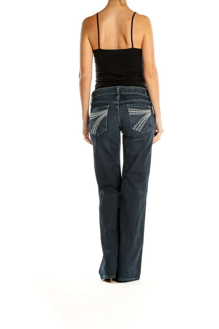 Blue Low Rise Gray Rinse Bootcut Jeans