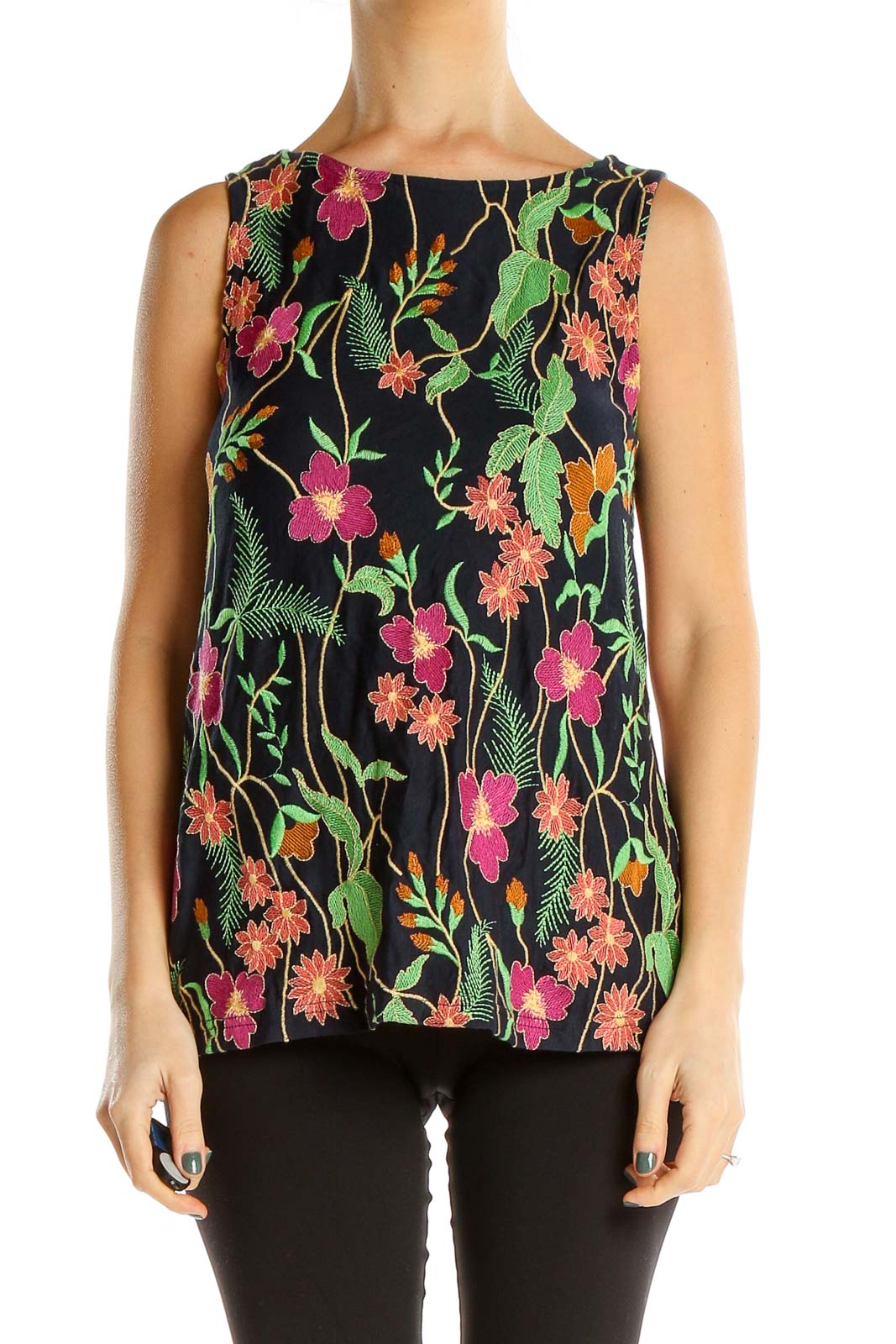 Multicolor Floral Print Bohemian Tank Top