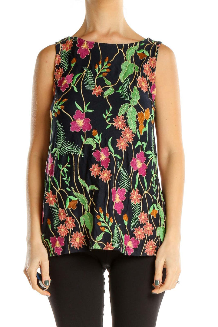 Multicolor Floral Print Bohemian Tank Top