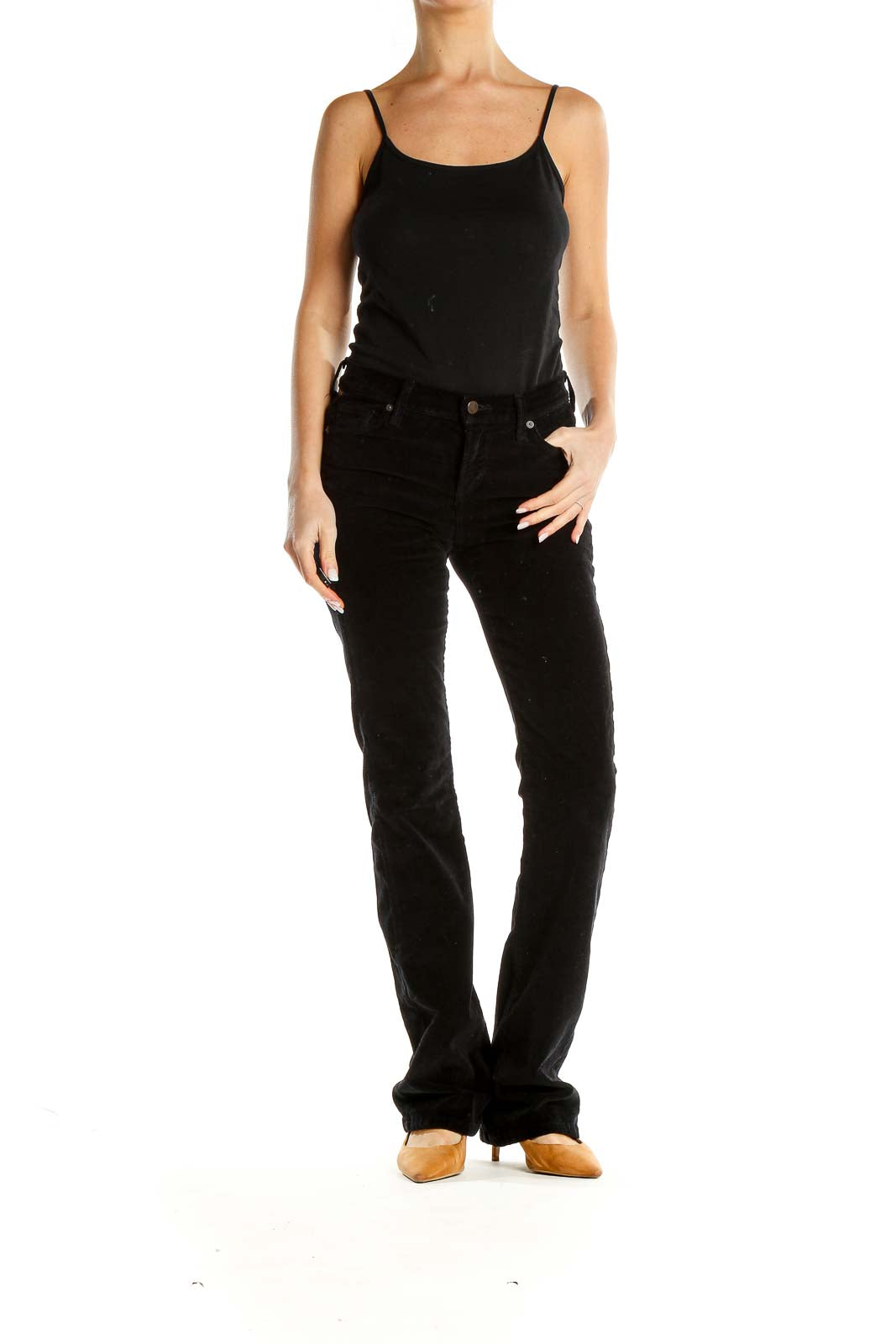 Black Textured Jeans