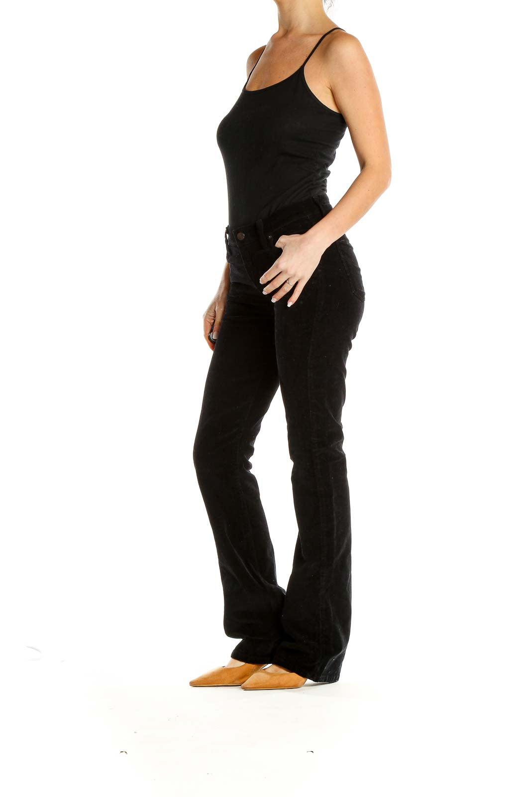 Black Textured Jeans