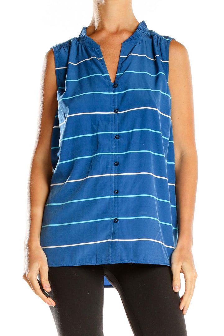 Blue Striped Top