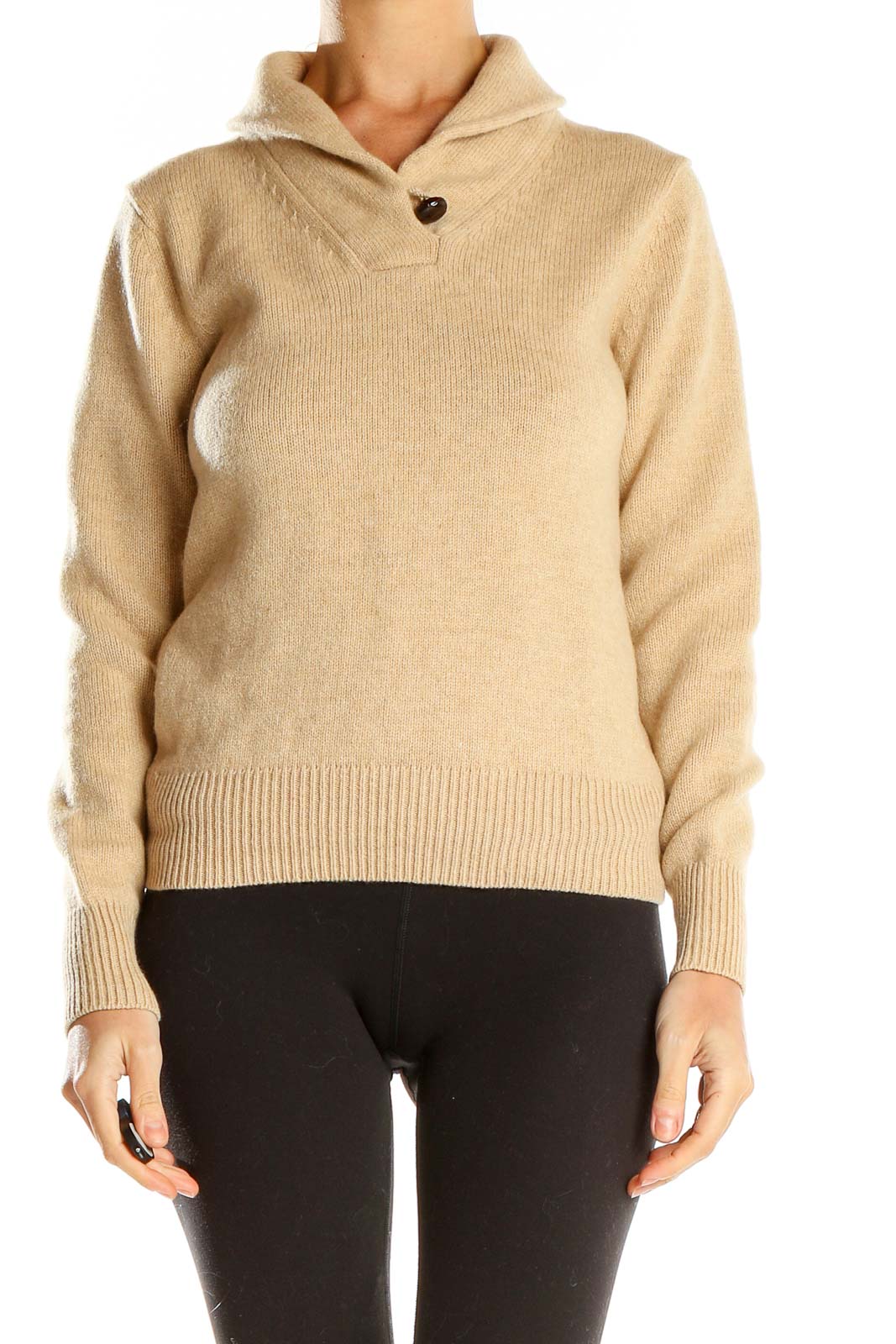 Beige Lambswool Sweater