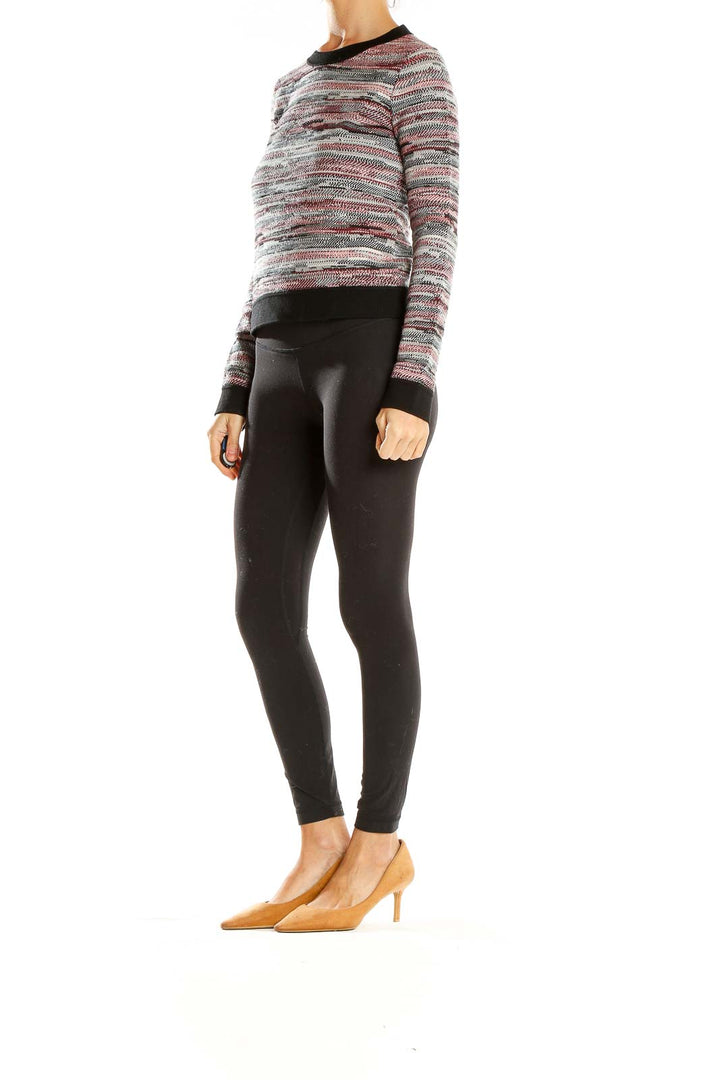 Front view of Rag & Bone multicolor striped knit sweater