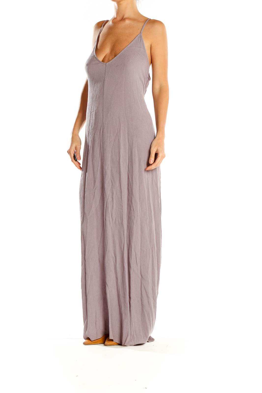 Mauve Column Slip Dress