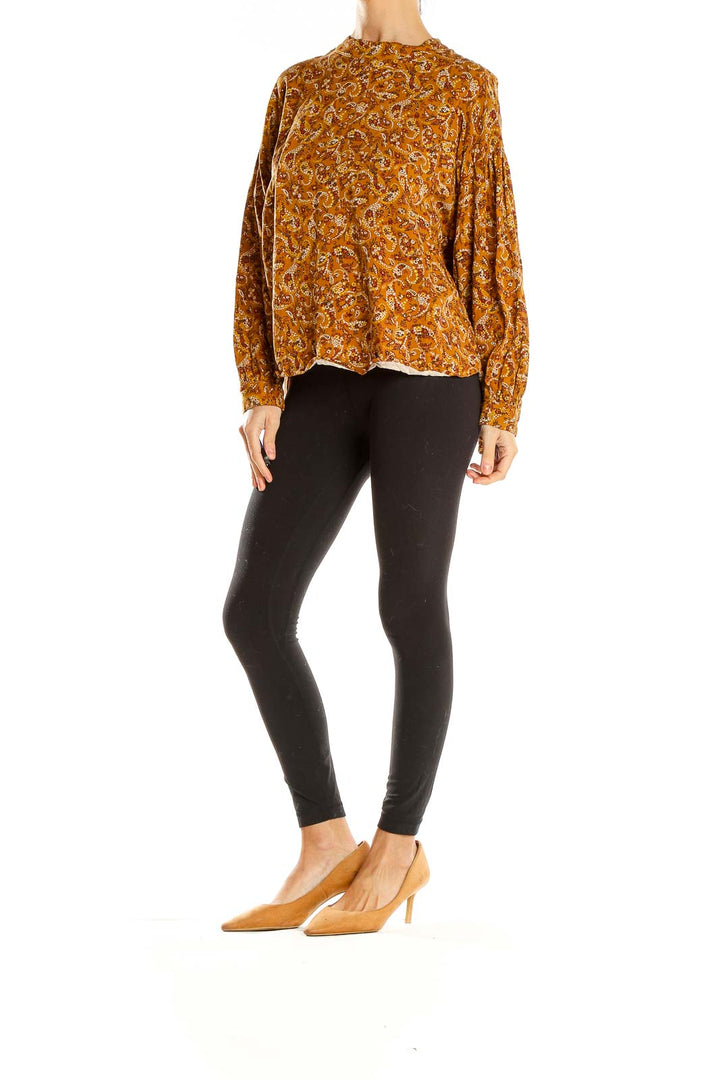 Orange Paisley Shirt