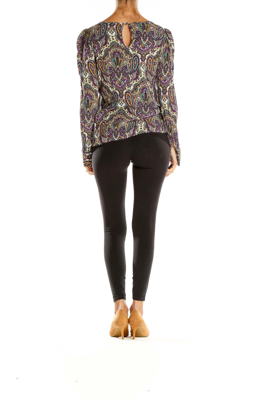 Purple Paisley Retro Top