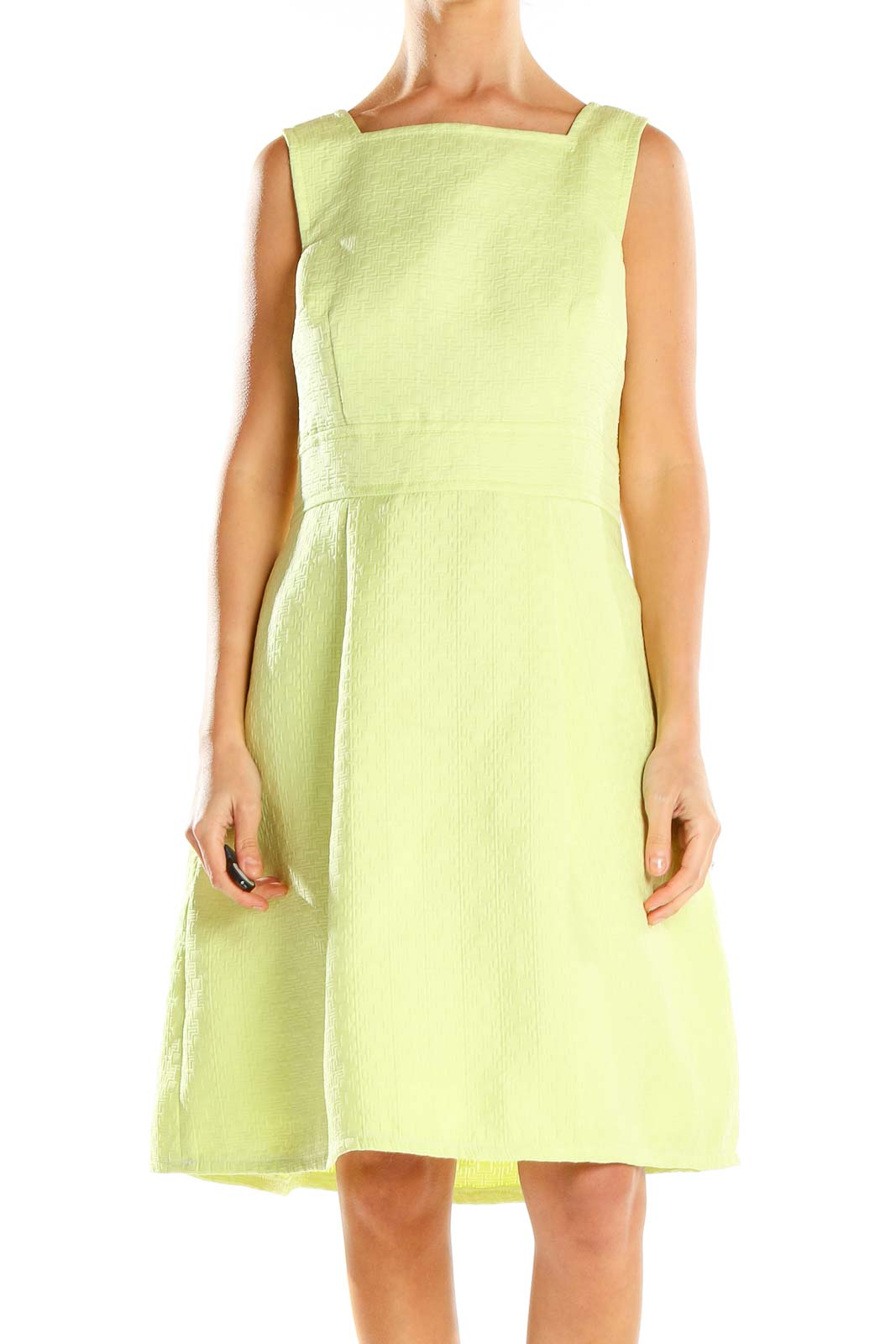 Lime Green Sleeveless A-Line Dress Lime Green Sleeveless A-Line Dress