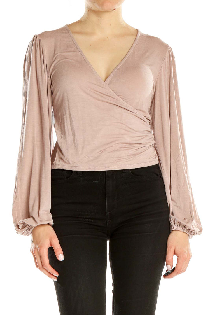 Mauve Chic Wrap Top
