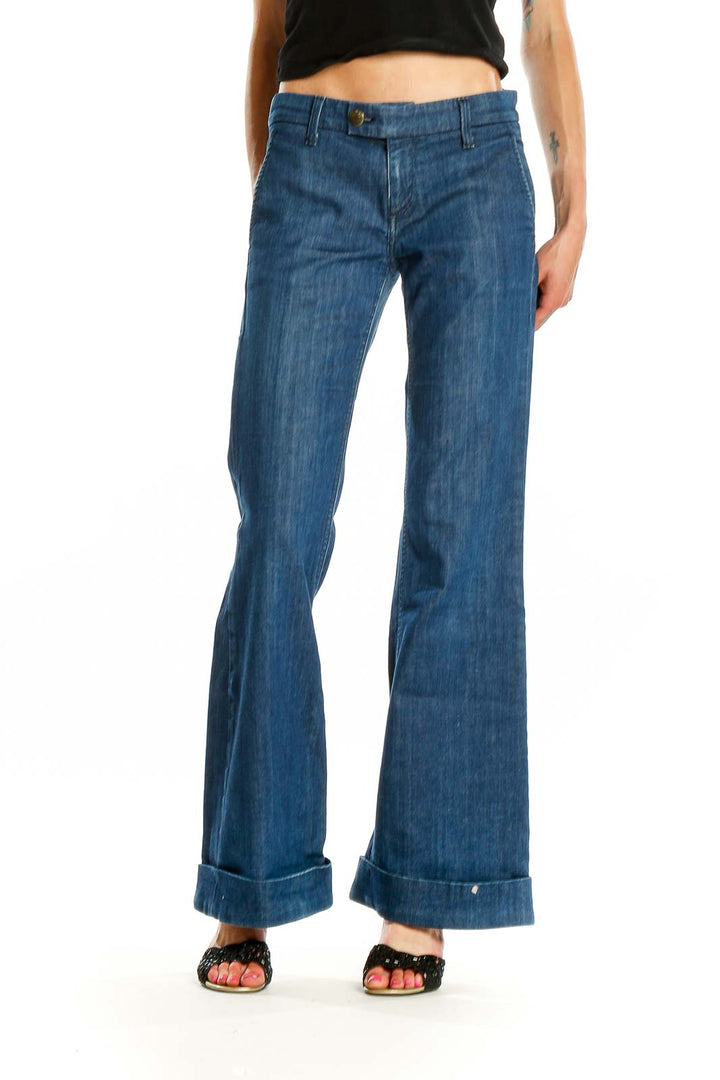 Blue Wide Leg Jeans