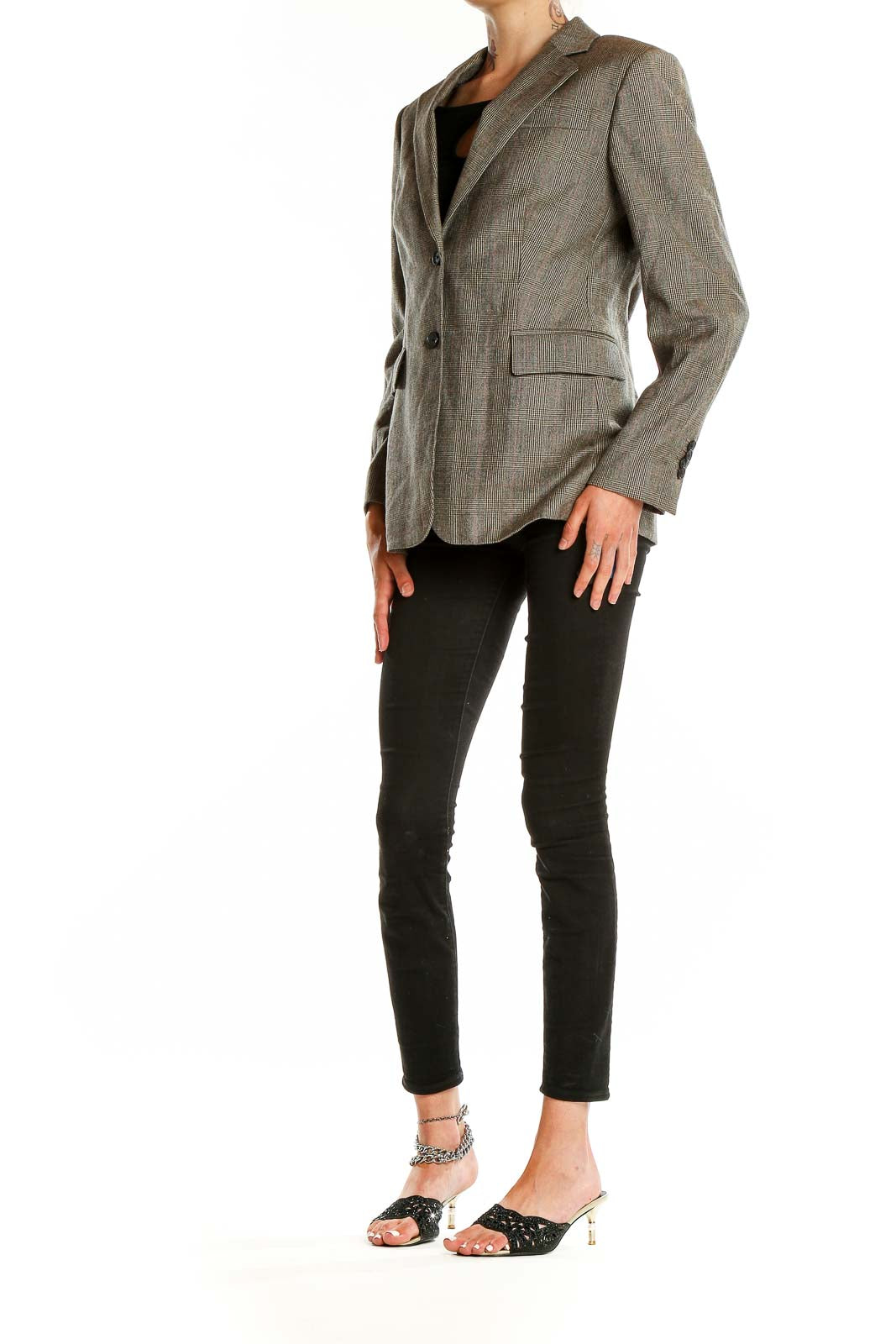 Gray Glencheck Blazer