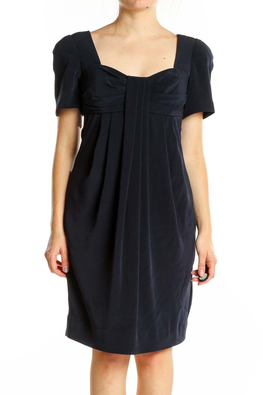 dress empire waist short sleeve Mother Of The Bride Dress Dark Navy Cap Sleeve Empire Waist Long Mother Of The Bride Dress