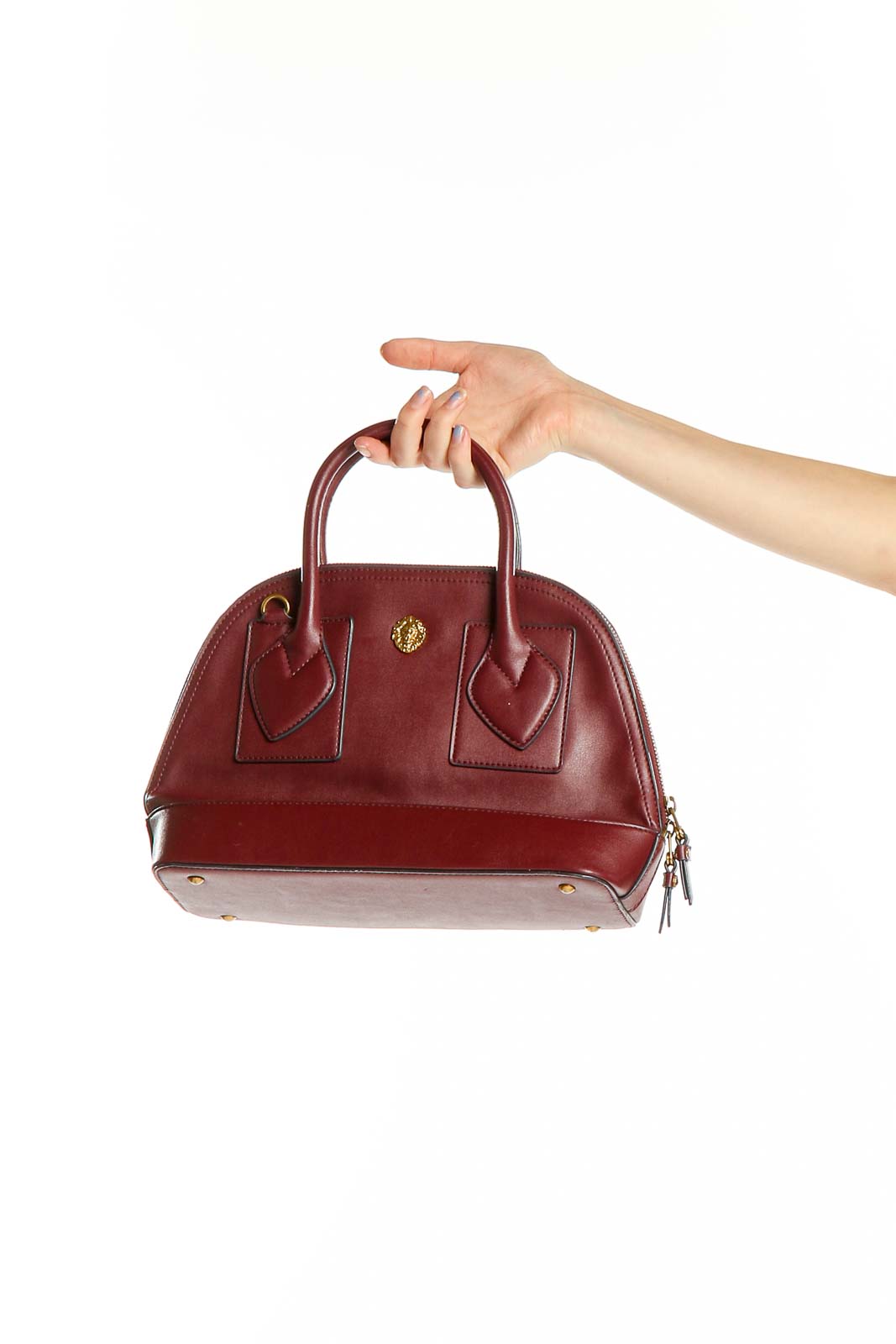 Maroon Structured Purse