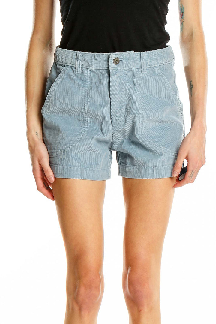 Blue Corduroy Shorts