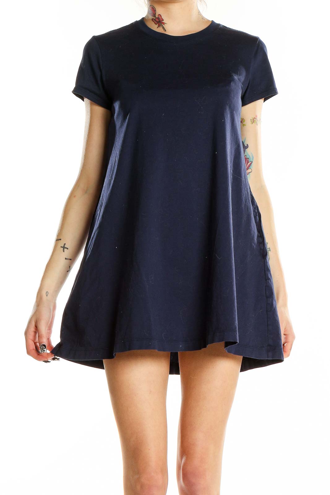 Blue T-Shirt Dress – SilkRoll