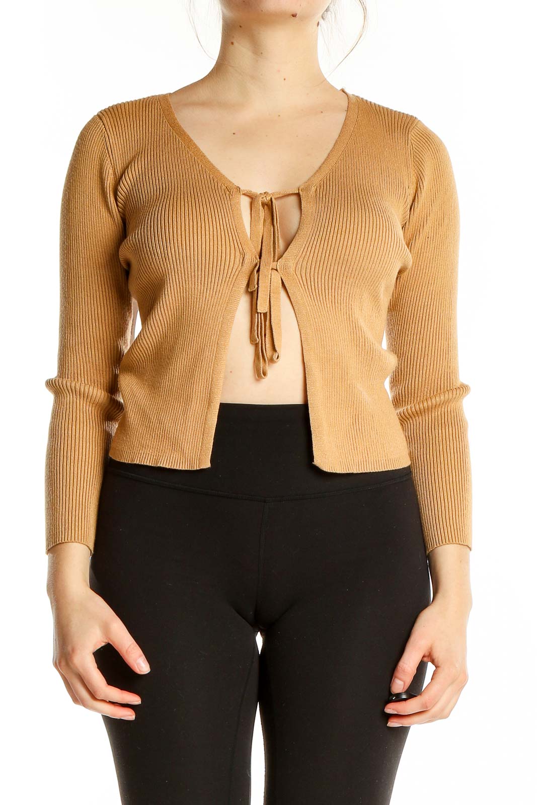 Tan Knit Cardigan main image 0
