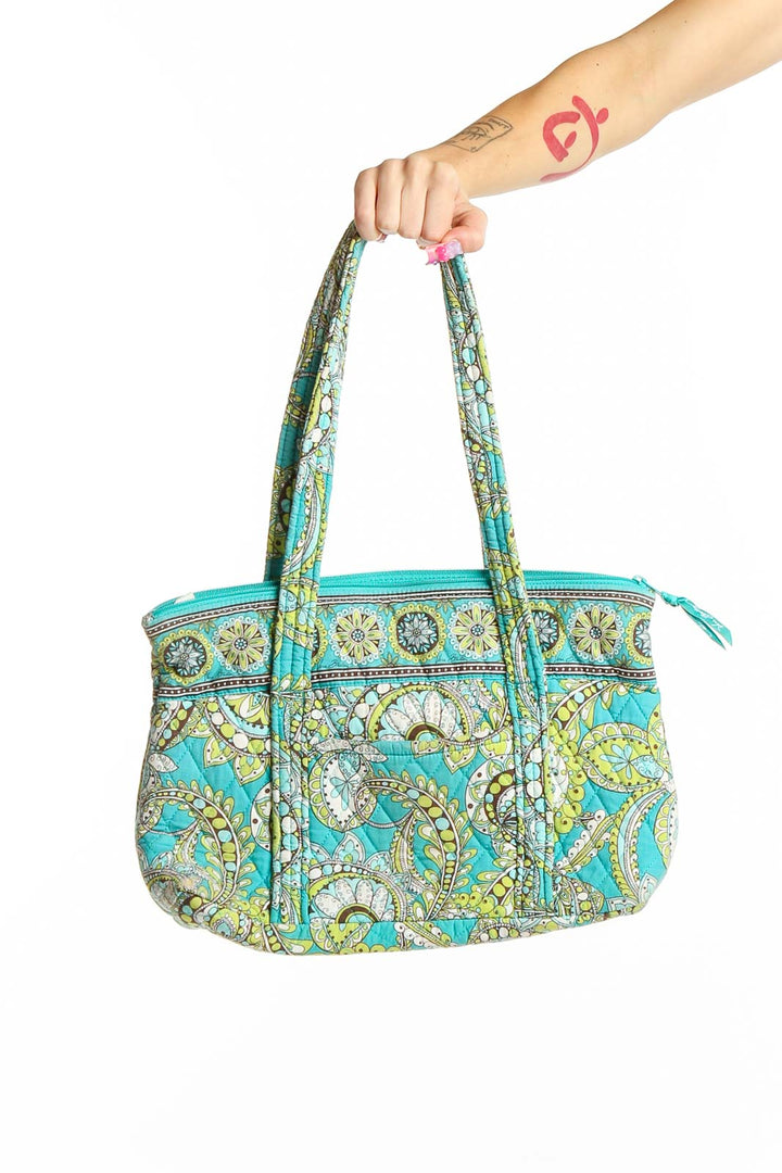 Blue Green Printed Bag