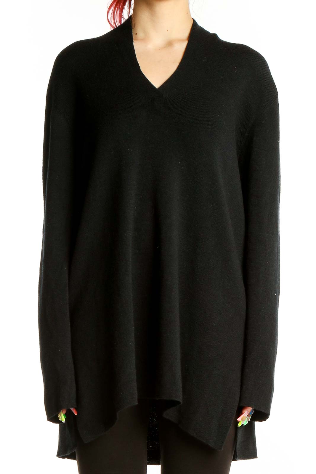 Black Solid Sweater