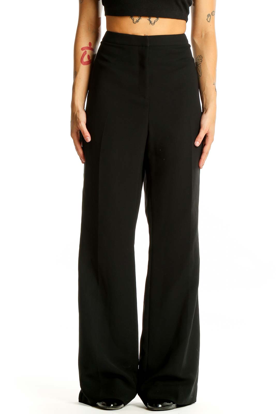 Tahari Arthur S. Levine Black Wide-Leg Dress Pants - High-Waisted, XL XL / New With Tags / 225 Qs (Silkroll Fee: Tahari Arthur S. Levine Black Wide-Leg Dress Pants - High-Waisted, XL XL / New With Tags / 225 Qs (Silkroll Fee: