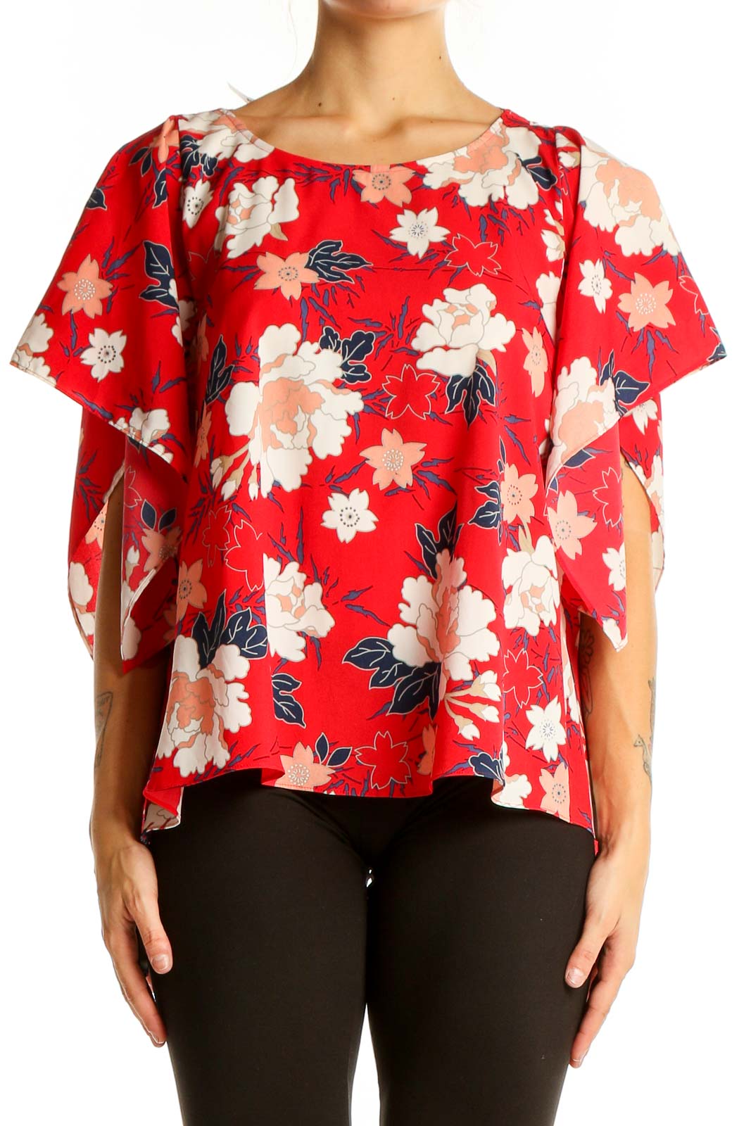 Red Floral Top