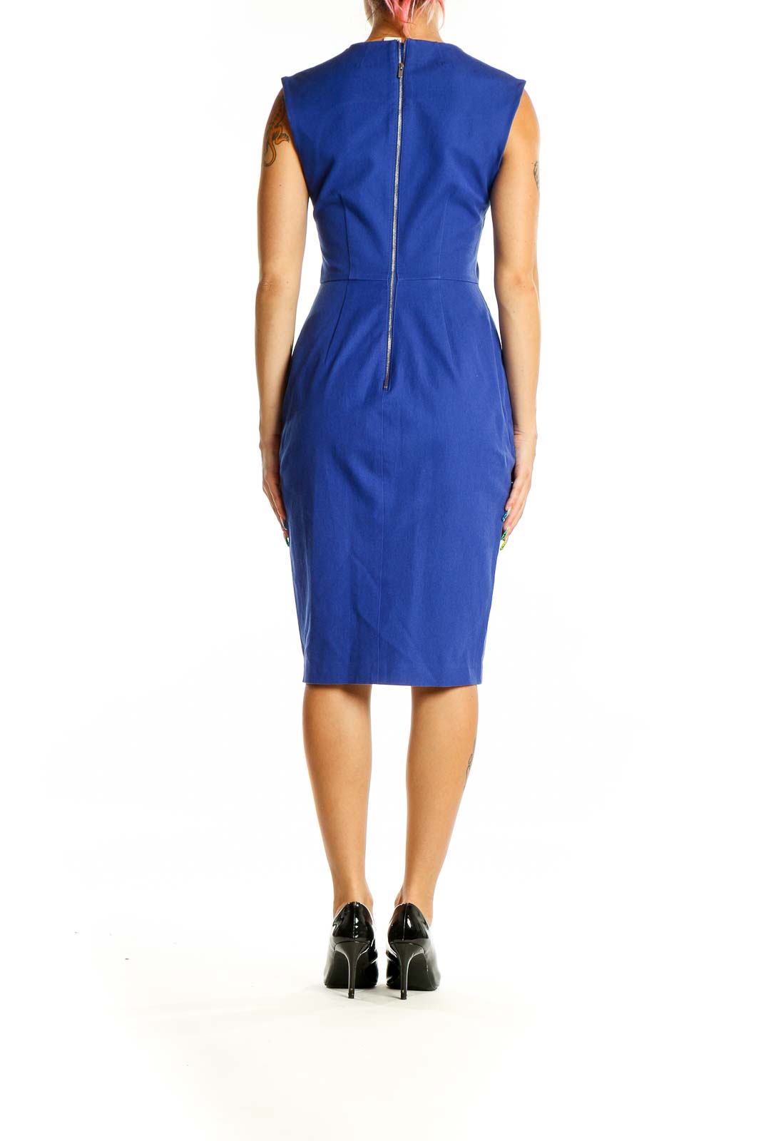 Royal Blue Sleeveless Sheath Dress
