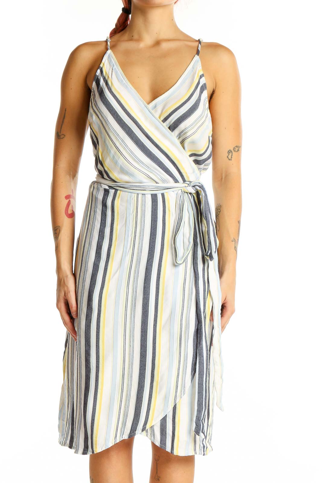 Loft striped dress best sale