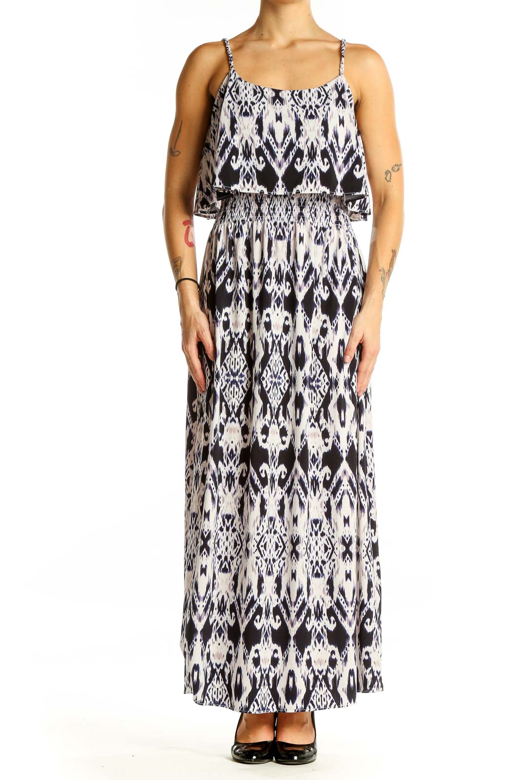 fitted lace wedding dress Flowy Tie-dye Maxi Dress