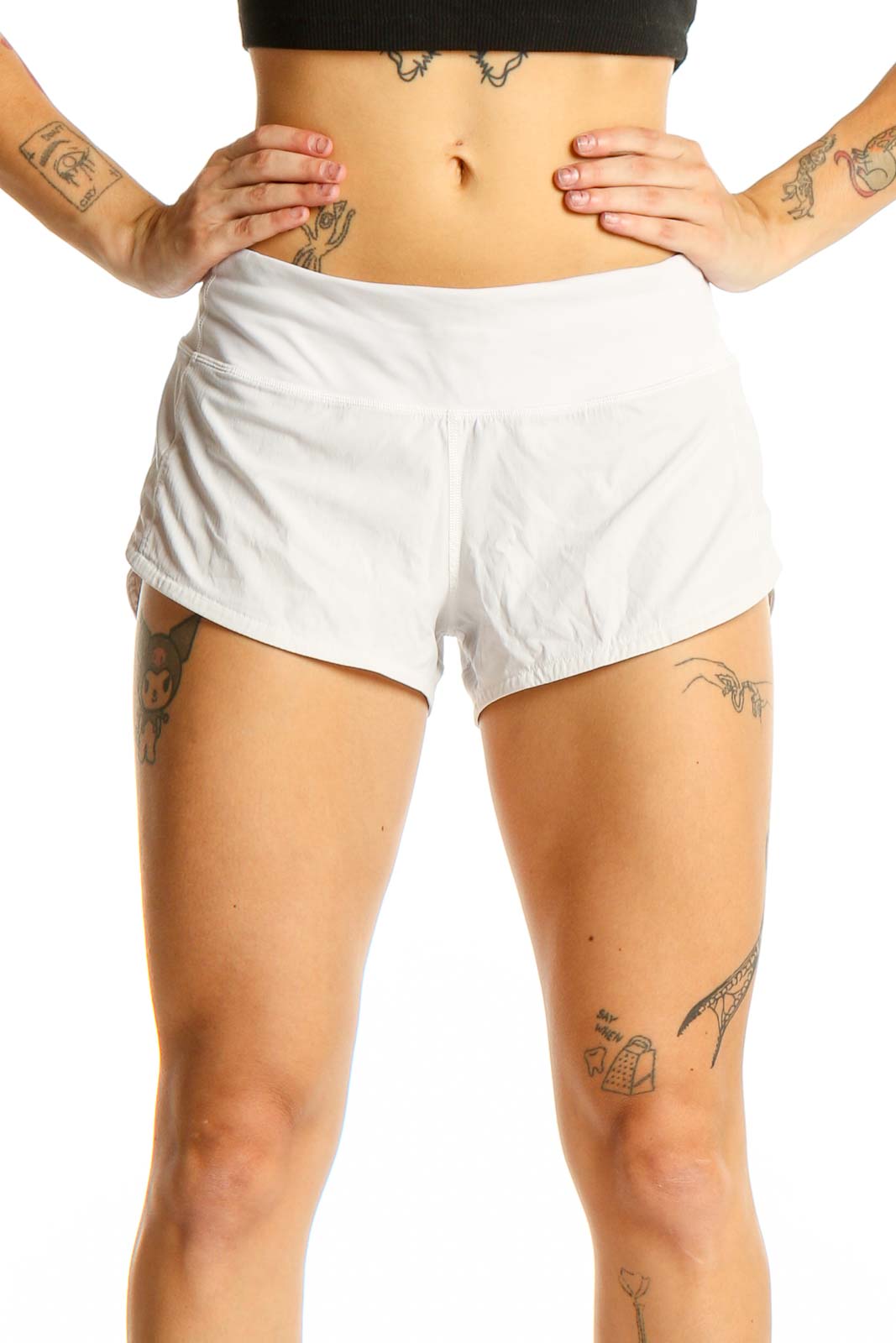 lulu workout gear Lululemon White Athletic Shorts