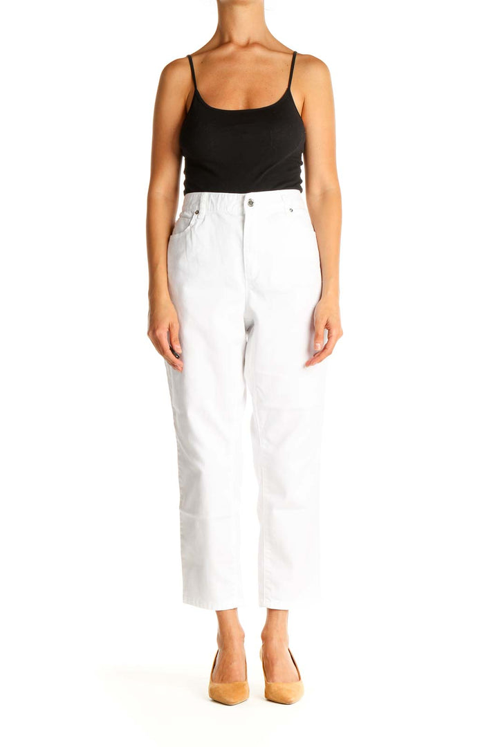 White Straight Leg Jeans