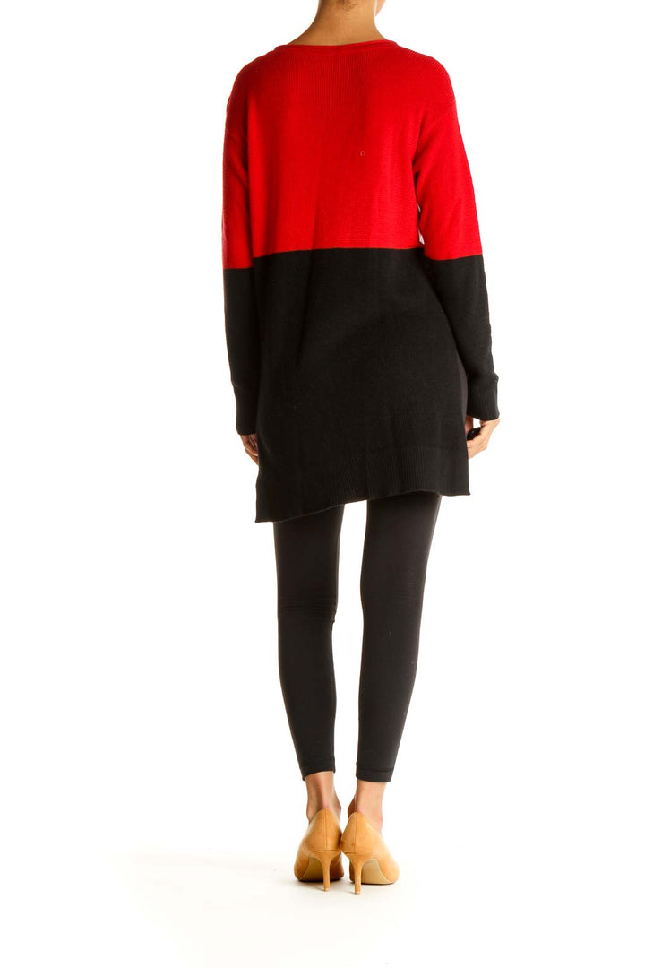 Black Colorblock Classic Sweater