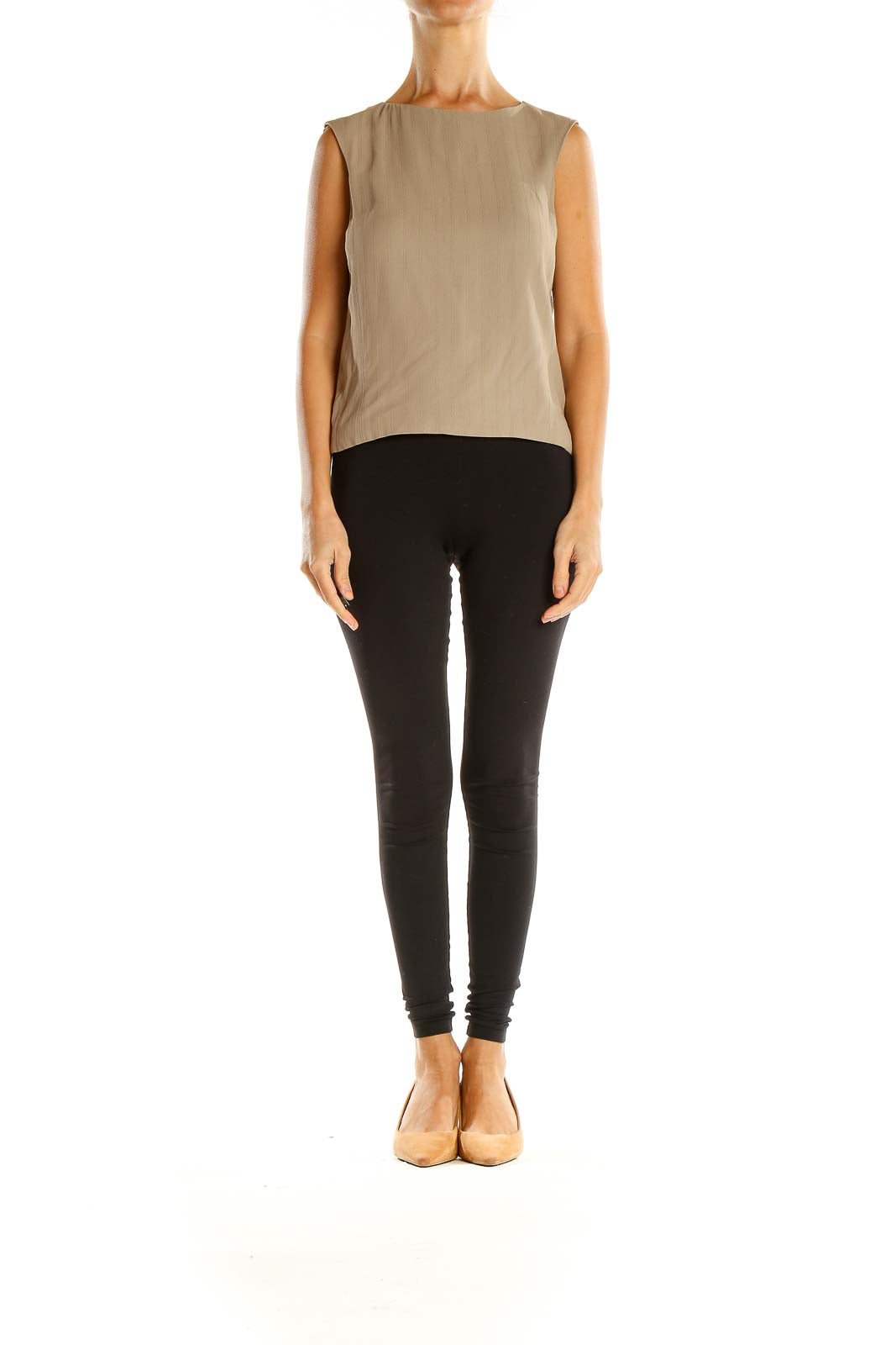 Beige Casual Top