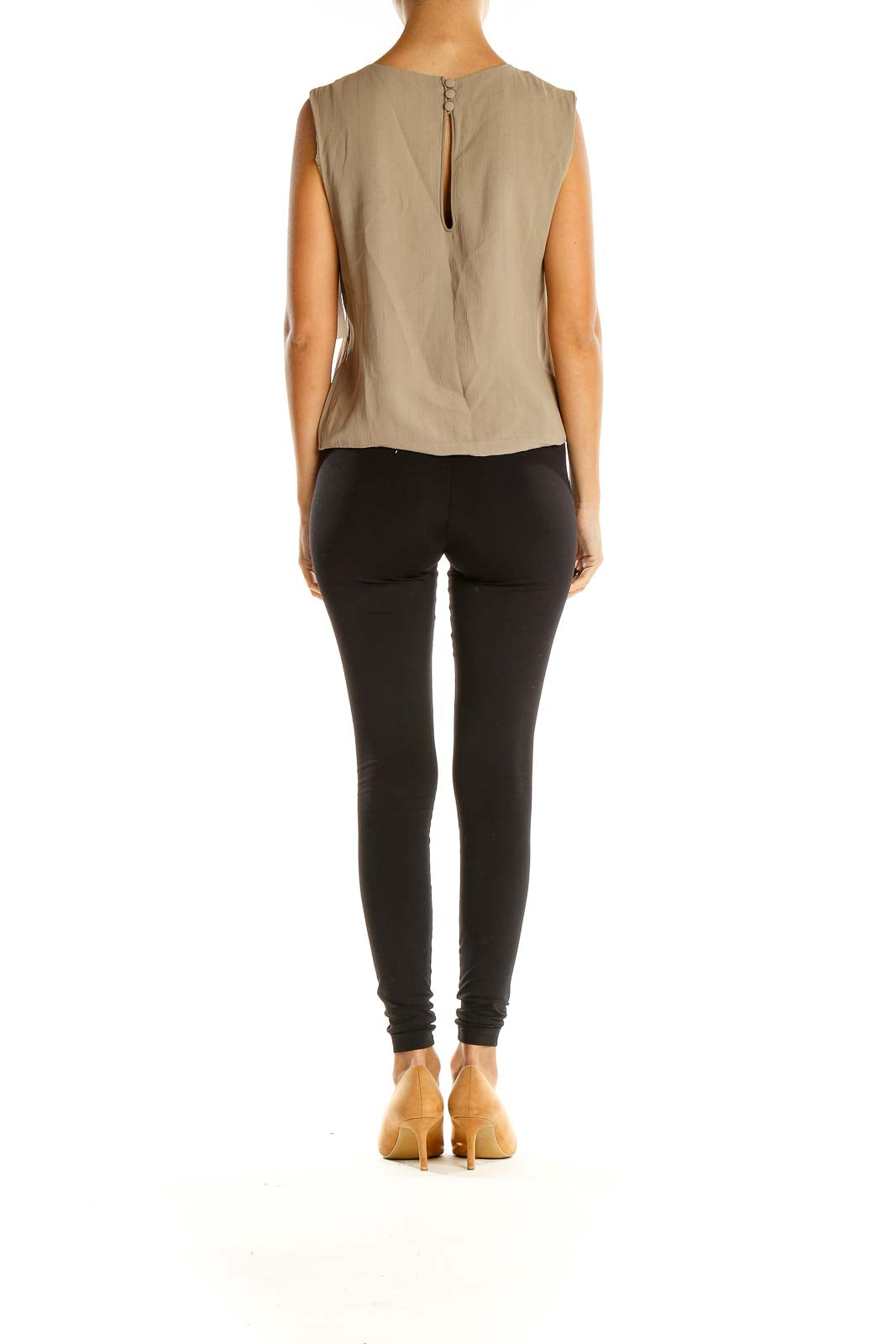 Beige Casual Top