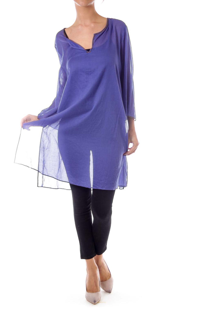 Purple See Through Tunic